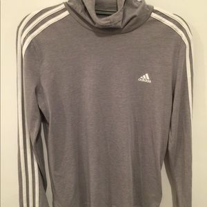 Adidas Climalite Grey hooded shirt Sz M